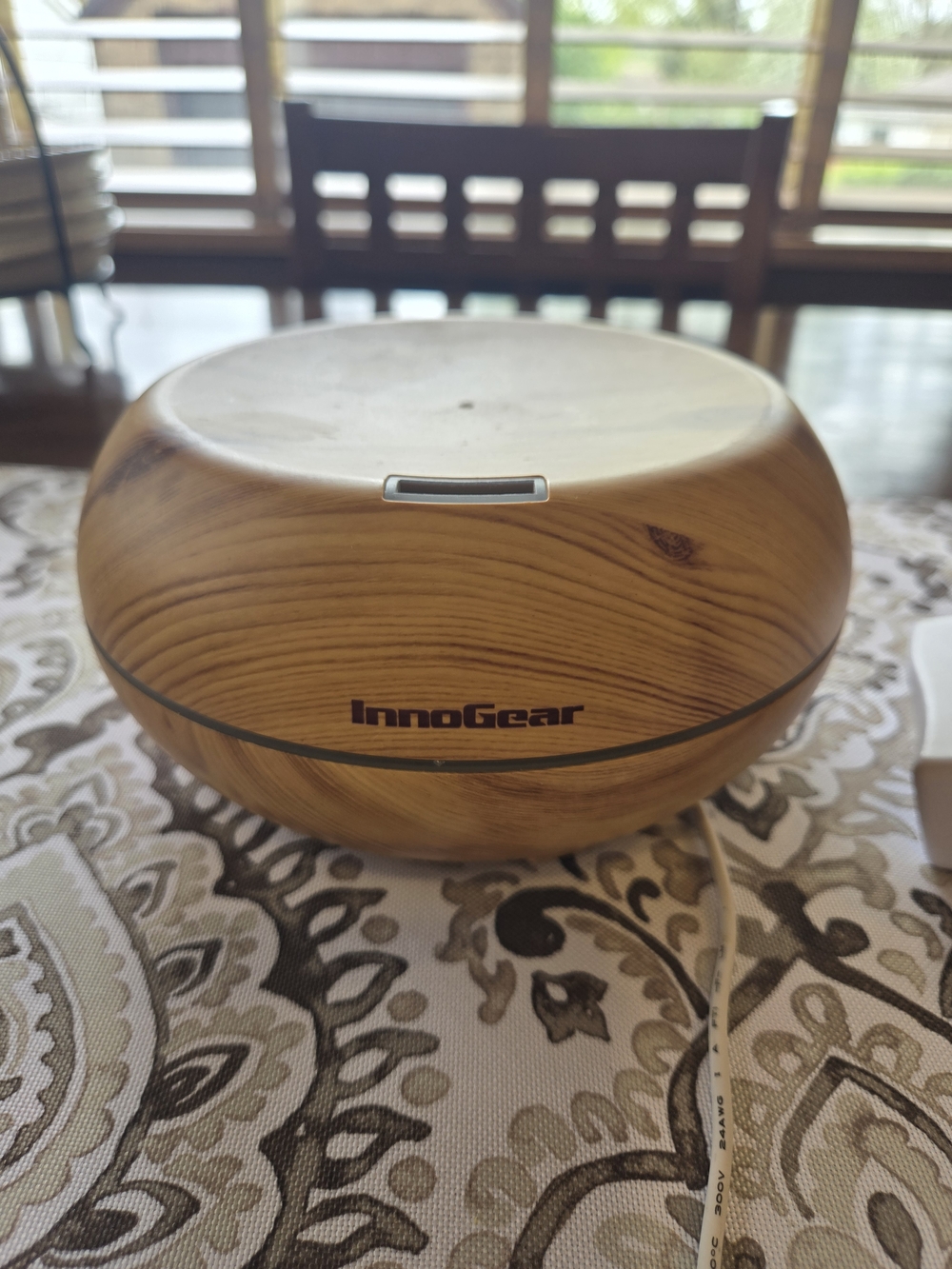 Wood-Tone Ultrasonic Diffuser — Natural Brown Finish